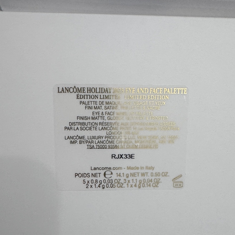 Lancome Eyeshadow Palette with Gold and Brown Shades - Picture 2 of 3